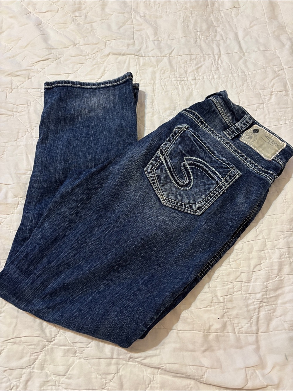 Silver Jeans Dark Indigo Boot Cut Jeans